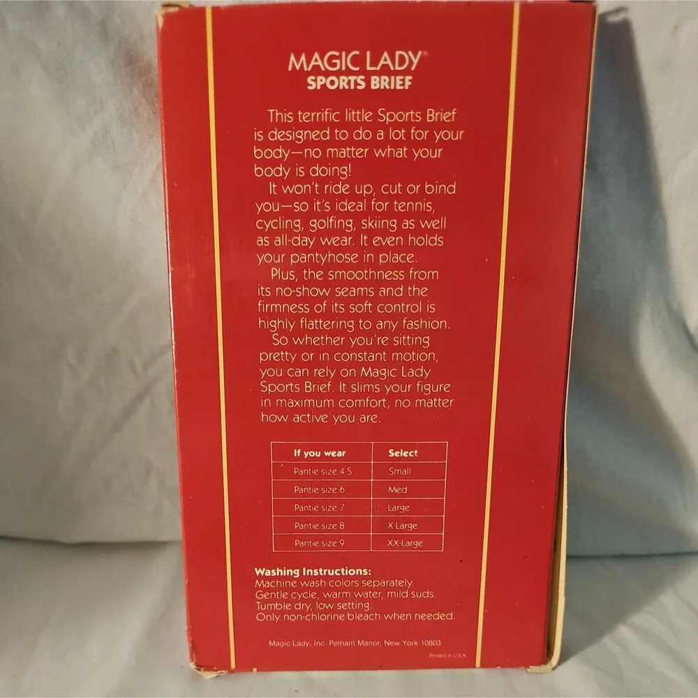 NIB Vintage 70s Magic Lady Sports Briefs White Size X-Large